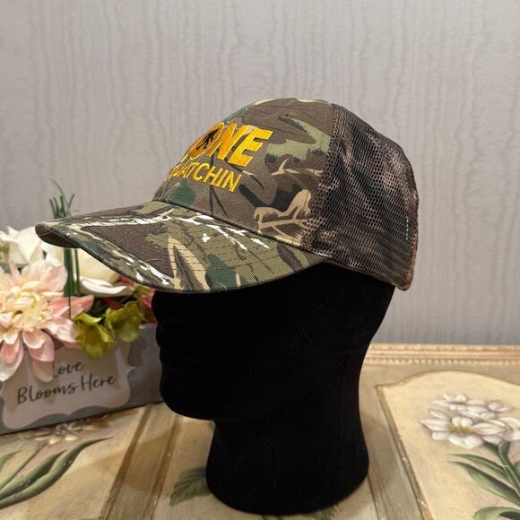 Gone Squatchin Sasquatch Adjustable Camo Cap Hat One Size Unisex - Picture 11 of 15